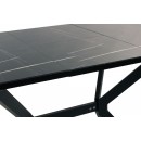 Стол ВВР Миллер Мрамор черный 3/черный №7, стекло 120-160/80